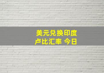 美元兑换印度卢比汇率 今日